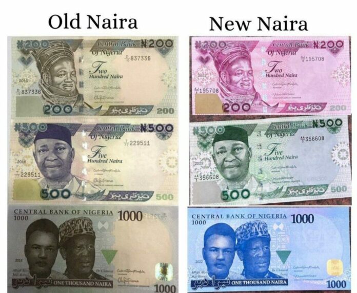 Old and New Naira Notes