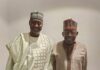 Dan takarar gwamnan jihar Kano a jam’iyyar LP ya kuma APC Engr Bashir I. Bashir with APC presidential candidate Bola Tinubu