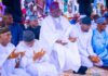Tinubu ya buƙaci ƴan Najeriya su mayar da al’amuransu ga Allah Tinubu Gbajabiamila Fashola others at the Dodan Baracks Praying Ground 750x430