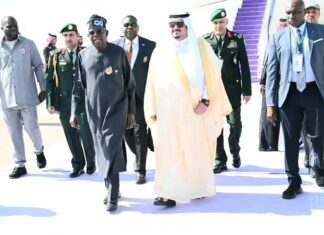 Tinubu Ya Isa Kasar Saudiyya Domin Taron Hadin Kan Kasashen Larabawa Da Musulunci 1731233490654