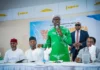 Kashi 99% na masu garkuwa da mutane da aka kama a Anambra, Igbo ne, ba Fulani – Gwamnan jihar Soludo speaking at the town hall meeting with Anambra indigenes in the diaspora 750x430