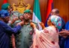 Tinubu ya amince da karin matsayi na musamman ga ADC dinsa, kasa da shekara guda bayan daga shi zuwa matsayin Kanal Aide de Camp to the President Nurudeen Yusuf being decorated colonel by President Tinubu in January 2025 750x430 (1)
