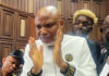 Kotu ta ƙi amincewa da buƙatar Nnamdi Kanu na sauya masa gidan gyaran hali daga Sokoto Nnamdi Kanu in Court 1