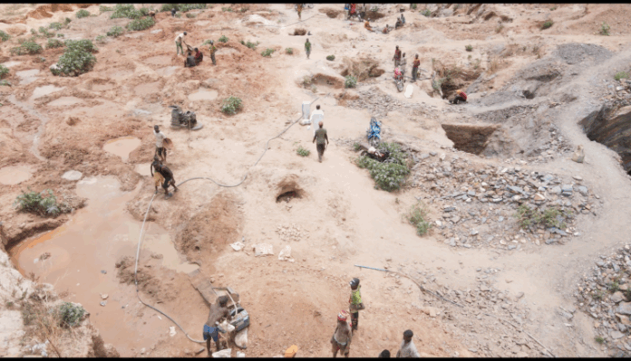 Aerial view of gold mining activities in Zamfara State 750x430