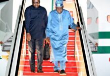 Tinubu ya dawo Legas bayan kammala ziyatar kasashen Faransa, Kenya da Ruwanda Bola Tinubu arrival 750x430