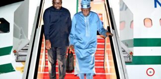 Tinubu ya dawo Legas bayan kammala ziyatar kasashen Faransa, Kenya da Ruwanda Bola Tinubu arrival 750x430