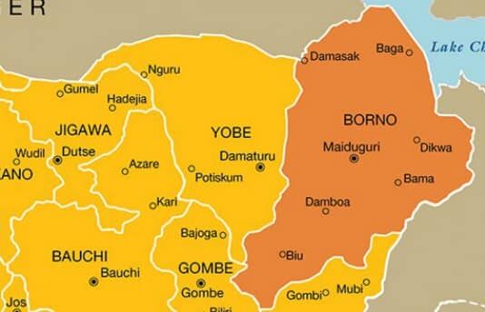 ‘Yan ta’adda sun kai hari makaranta a Borno, sun sace daliban da ke rubuta NECO Borno map
