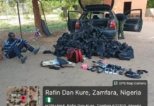 Sojoji sun kama mai samar da kayan tallafi ga ‘yan ta’adda, sun kwato takalman yaki 150 a Zamfara IMG 20260625 WA0004 750x430