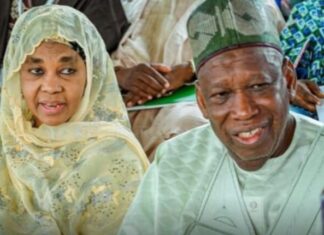 Zargin Almundahana: Kotu ta dage shari’ar Ganduje, matarsa da sauran mutum 6 R L Abdullahi Ganduje and Wife Hafsat 750x430